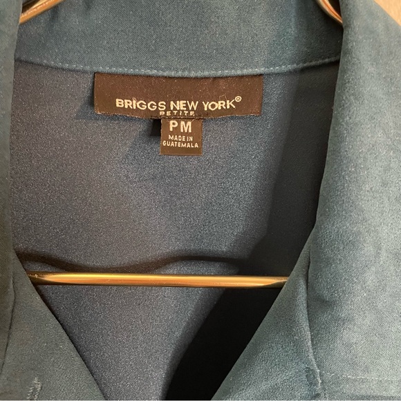 BRIGGS NEW YORK Ladies/Womens Blazer-Teal color Size/PM with padded shoulders. - Picture 2 of 8